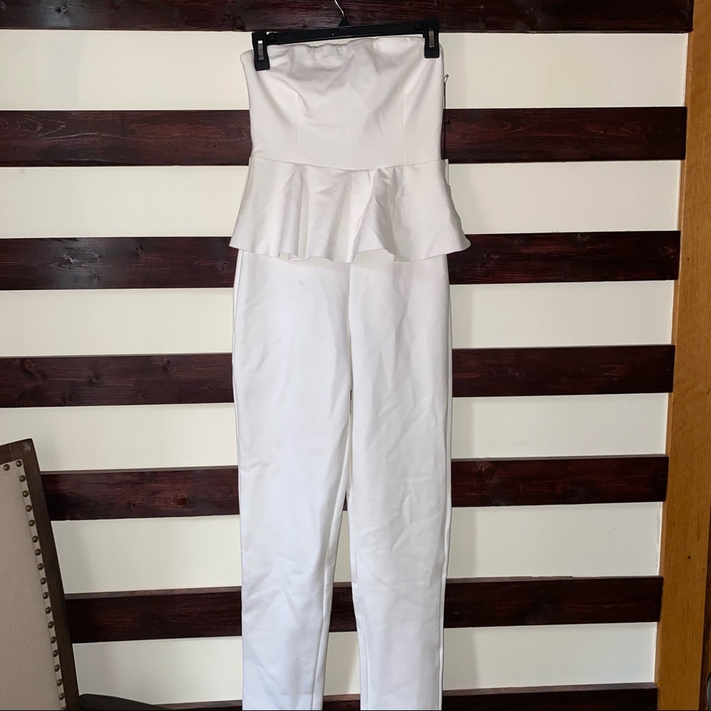 Susana Monaco Strapless Ruffle Junpsuit